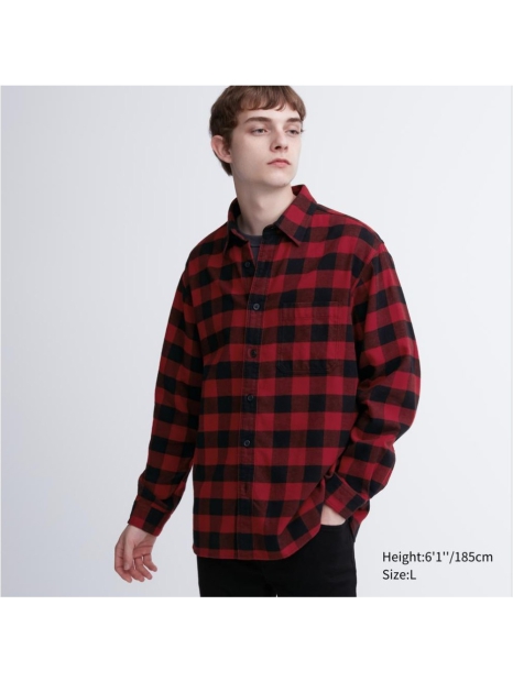 Фланелевая рубашка UNIQLO 1159825451 (Красный S)