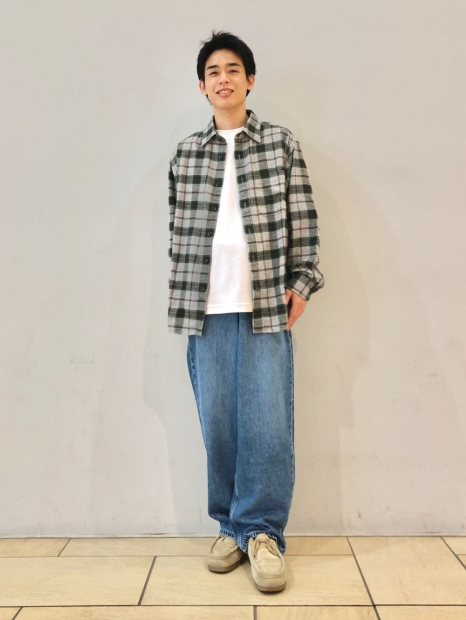 Фланелевая рубашка UNIQLO в клетку 1159829422 (Серый 3XL)
