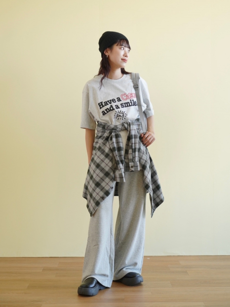 Фланелевая рубашка UNIQLO в клетку 1159829422 (Серый 3XL)