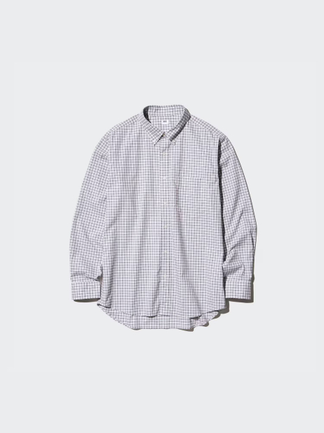 Стильна сорочка у клітинку UNIQLO 1159834881 (Білий M)