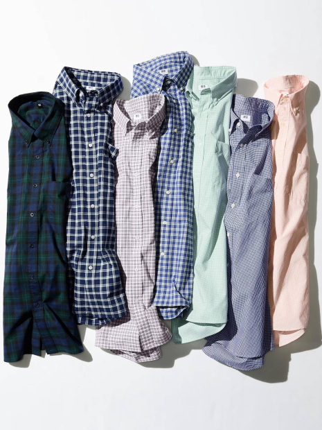 Стильна сорочка у клітинку UNIQLO 1159834881 (Білий M)