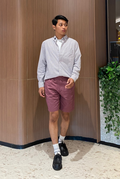 Стильна сорочка у клітинку UNIQLO 1159834881 (Білий M)
