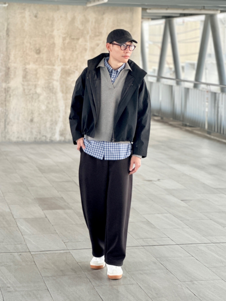 Стильная рубашка в клетку UNIQLO 1159835643 (Синий XXL)