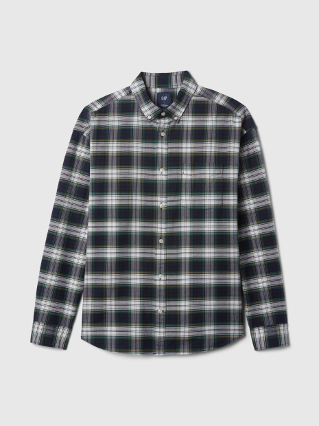 Мужская рубашка GAP в клетку 1159837093 (Зеленый M)