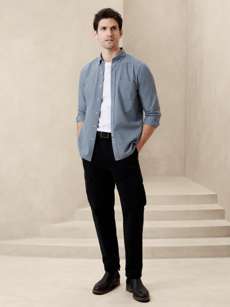 Мужская рубашка Banana Republic 1159837671 (Синий XL)