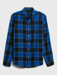 Классическая мужская рубашка BANANA REPUBLIC 1159757451 (Синий/Черный, размер L)