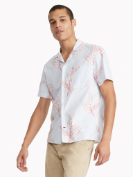 Мужская рубашка в полоску Tommy Hilfiger с принтом 1159766233 (Голубой, L)