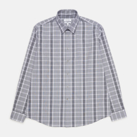Мужская рубашка Calvin Klein в клетку 1159782744 (Серый, XL)