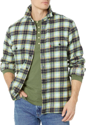 Мужская фланелевая рубашка Levi's 1159783660 (Зеленый, XS)