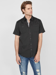 Мужская рубашка с коротким рукавом Guess тенниска 1159785395 (Черный, M)