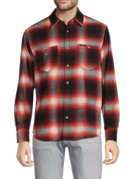 Мужская клетчатая рубашка Calvin Klein фланелевая 1159789347 (Красный, S)