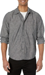 Чоловіча сорочка із шамбри GAP 1159794023 (Сірий, S)