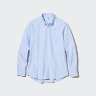 Стильная рубашка в полоску UNIQLO 1159793630 (Голубой, S)