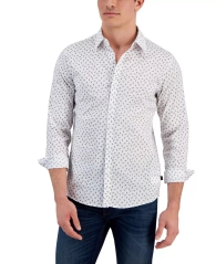 Мужская рубашка Michael Kors с принтом 1159796850 (Белый, XXL)