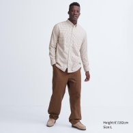 Фланелевая рубашка в клетку UNIQLO 1159798273 (Белый, 3XL)