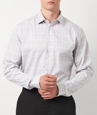 Мужская рубашка Calvin Klein в клетку 1159806128 (Серый, L)