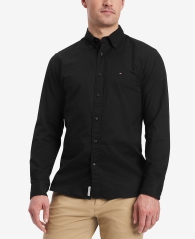 Мужская рубашка Tommy Hilfiger с логотипом 1159809503 (Черный, XL)