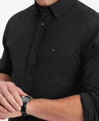 Мужская рубашка Tommy Hilfiger с логотипом 1159809504 (Черный, XXL)