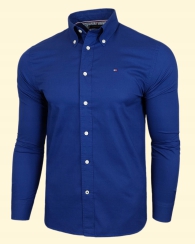 Мужская рубашка Tommy Hilfiger с логотипом 1159809509 (Синий, XL)