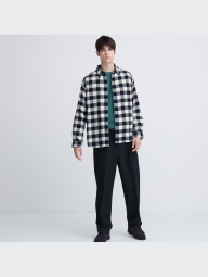 Фланелевая рубашка UNIQLO 1159825604 (Синий/Белый XS)