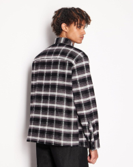 Фланелева сорочка Armani Exchange з принтом 1159834375 (Сірий S)