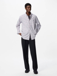 Стильна сорочка у клітинку UNIQLO 1159834881 (Білий M)