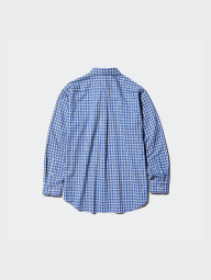 Стильная рубашка в клетку UNIQLO 1159835643 (Синий XXL)