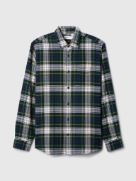 Мужская фланелевая рубашка GAP в клетку 1159836429 (Зеленый S)