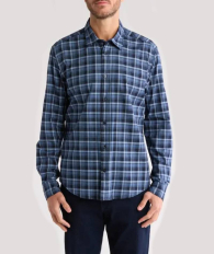 Мужская рубашка в клетку BOSS by Hugo Boss 1159836447 (Синий XL)