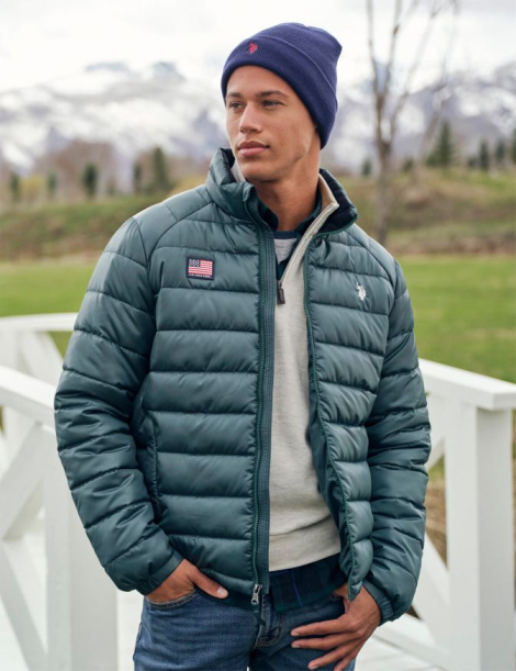 Шапка бини U.S. Polo Assn с вышитым логотипом 1159801037 (Синий, One size)