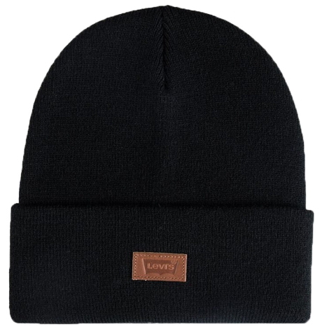 Чоловіча шапка-біні Levi's з логотипом 1159804873 (Чорний, One size)