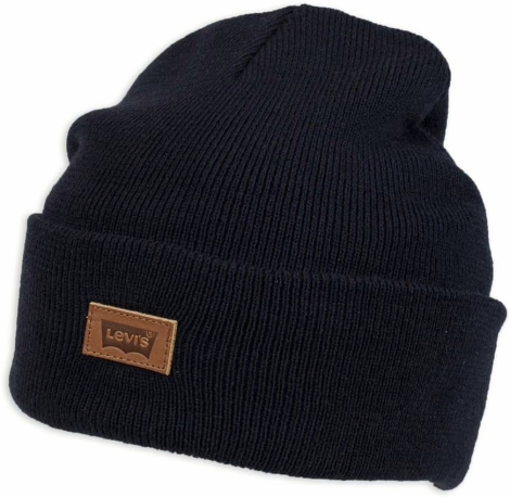 Чоловіча шапка-біні Levi's з логотипом 1159804873 (Чорний, One size)