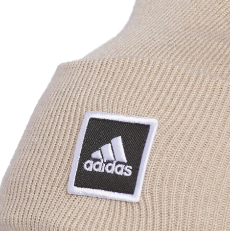 В'язана шапка-біні Adidas з логотипом 1159811202 (Бежевий, One size)