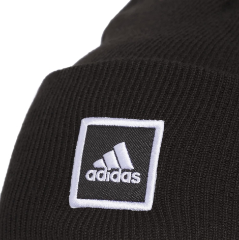 В'язана шапка-біні Adidas з логотипом 1159811208 (Чорний, One size)