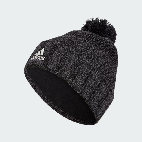 Вязаная шапка-бини Adidas с логотипом 1159811543 (Серый, One size)