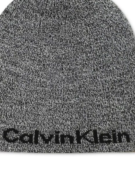 Стильна двостороння шапка Calvin Klein біні з логотипом 1159817580 (Чорний/Сірий One size)