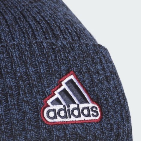 Вязаная шапка-бини Adidas с логотипом 1159821986 (Синий One size)