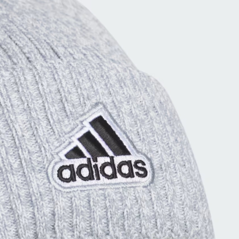 В'язана шапка-біні Adidas з логотипом та помпоном 1159822713 (Сірий One size)