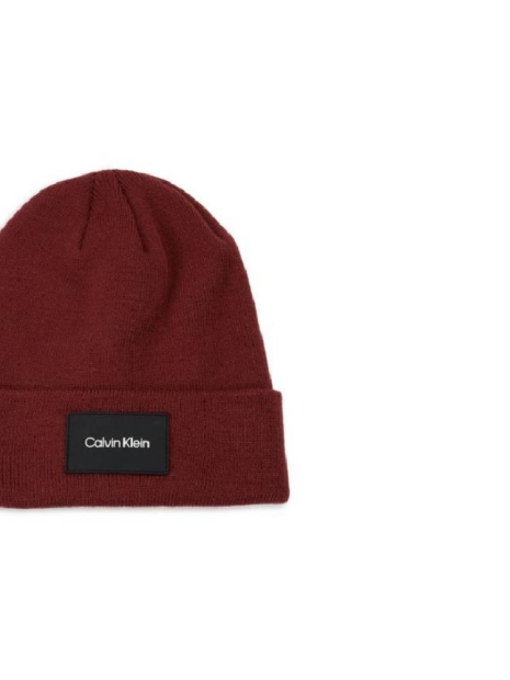 Стильна шапка-біні Calvin Klein із логотипом 1159828956 (Бордовий One size)