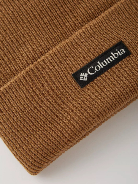 Вязаная шапка бини Columbia с логотипом 1159832986 (Коричневый One size)