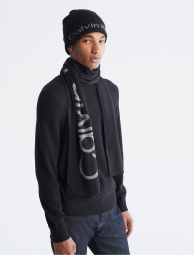 Набор Calvin Klein шапка и шарф 1159772407 (Черный, One size)