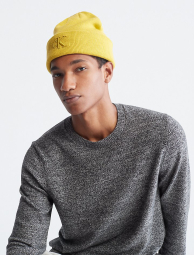 Мужская шапка-бини Calvin Klein с логотипом 1159772897 (Желтый, One size)