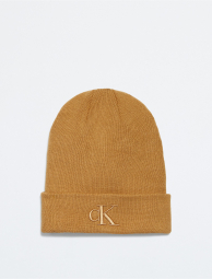Мужская шапка-бини Calvin Klein с вышитым логотипом 1159774534 (Коричневый, One size)