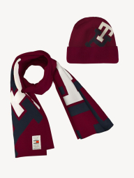 Набор Tommy Hilfiger шапка и шарф 1159775162 (Бордовый, One size)
