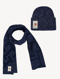 Набор Tommy Hilfiger шапка и шарф 1159775533 (Синий, One size)