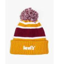 Яркая теплая шапка Levi's с помпоном 1159781804 (Оранжевый, One size)