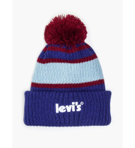Яркая теплая шапка Levi's с помпоном 1159781805 (Синий, One size)