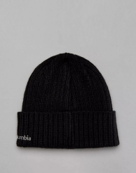 Теплая вязаная шапка бини Columbia с логотипом 1159792384 (Черный, One size)