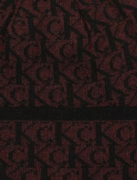 Вязаная шапка Calvin Klein двусторонняя 1159799549 (Бордовый/Черный, One size)