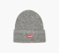 Теплая вязаная шапка Levi's с логотипом 1159800307 (Серый, One size)
